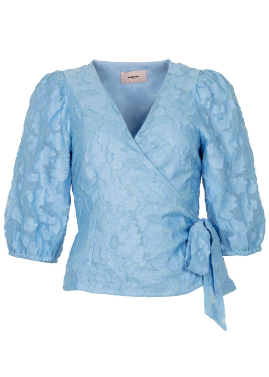 Bianca Ss Blouse Clear blue