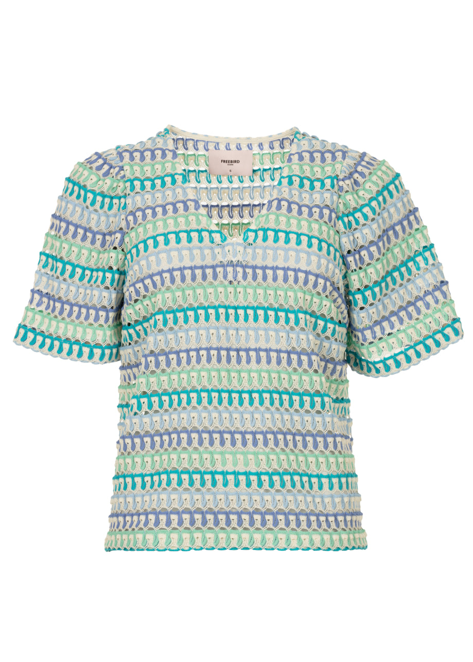 Bjork Top Multi Blauw