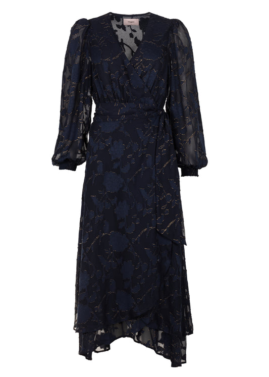 Blossom Layer Dress Deep Blue