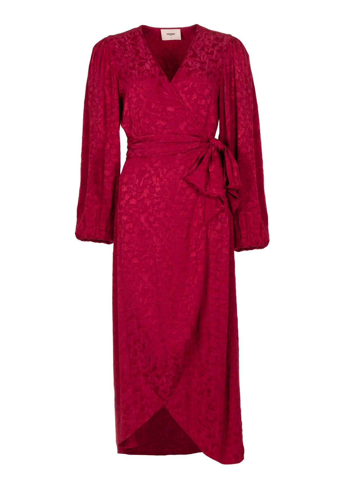 Blossom Dress Midi Beet red