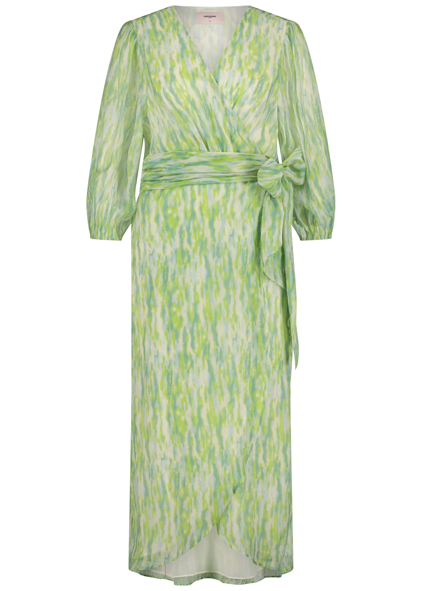 Blossom Midi Dress Abstract green