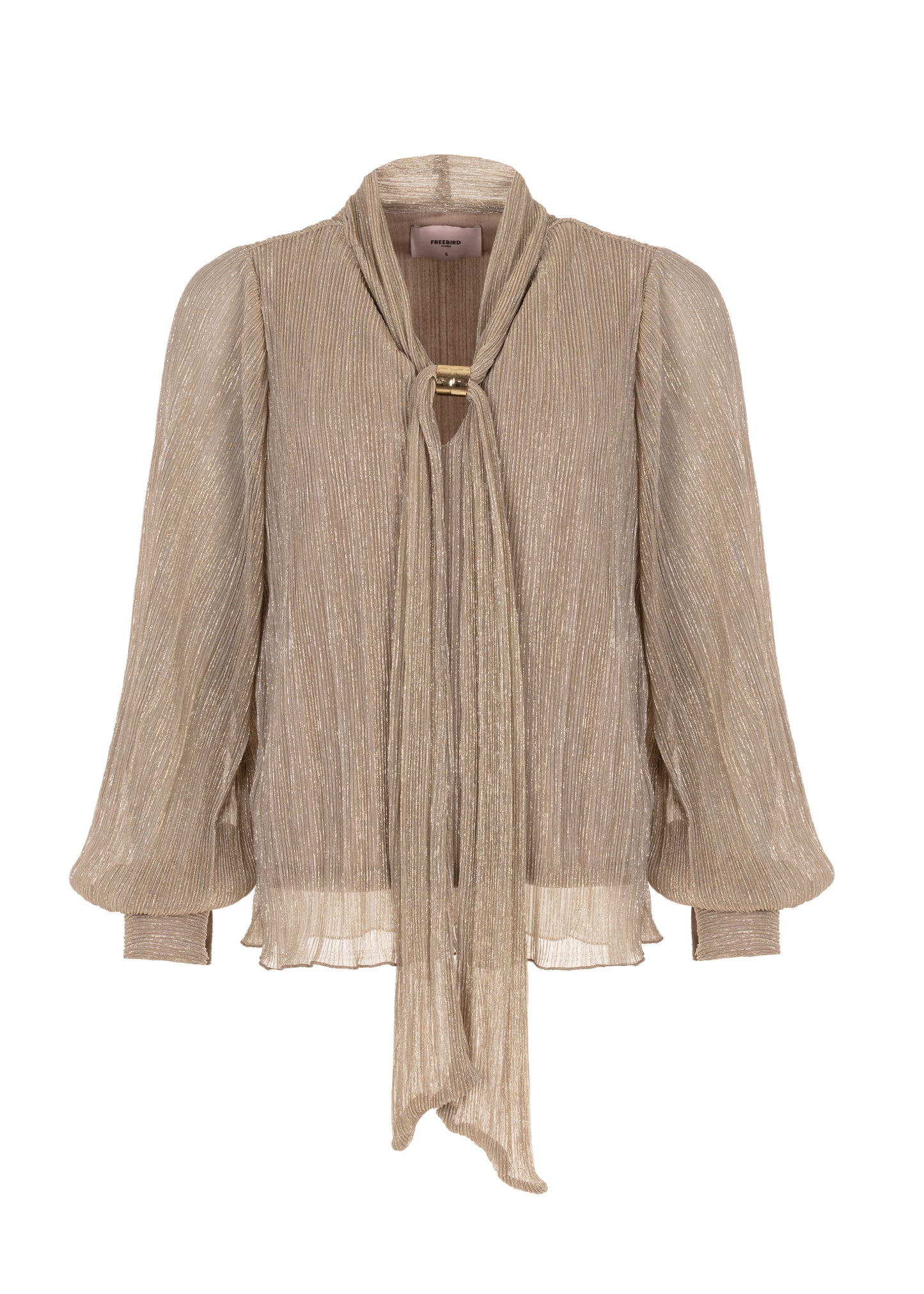 Bodile Bow Blouse - Golden Sparkle