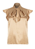 Bodile Top Ruffle - Gold