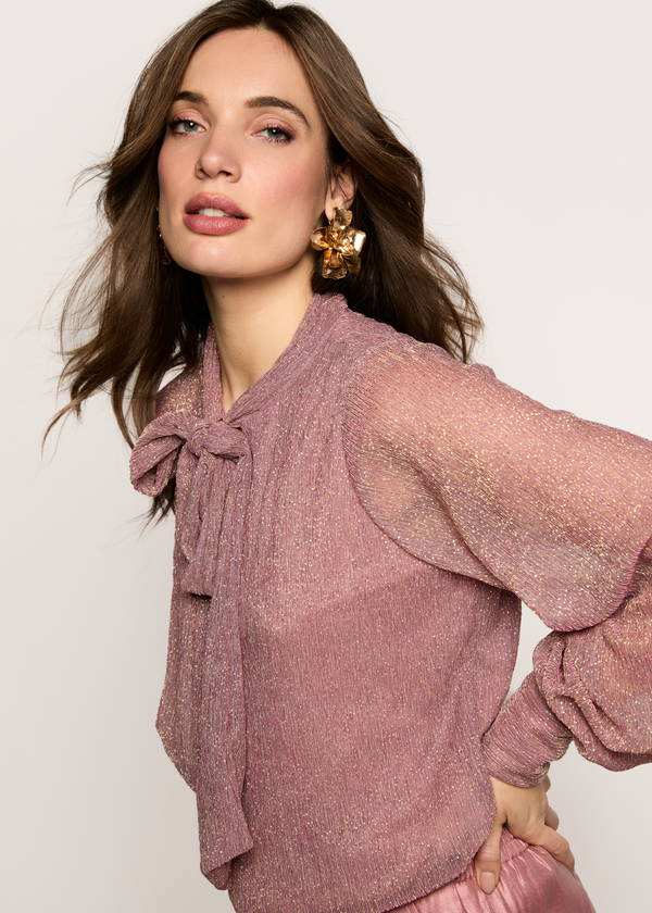 Bodile Strik Blouse - Sparkling Rose