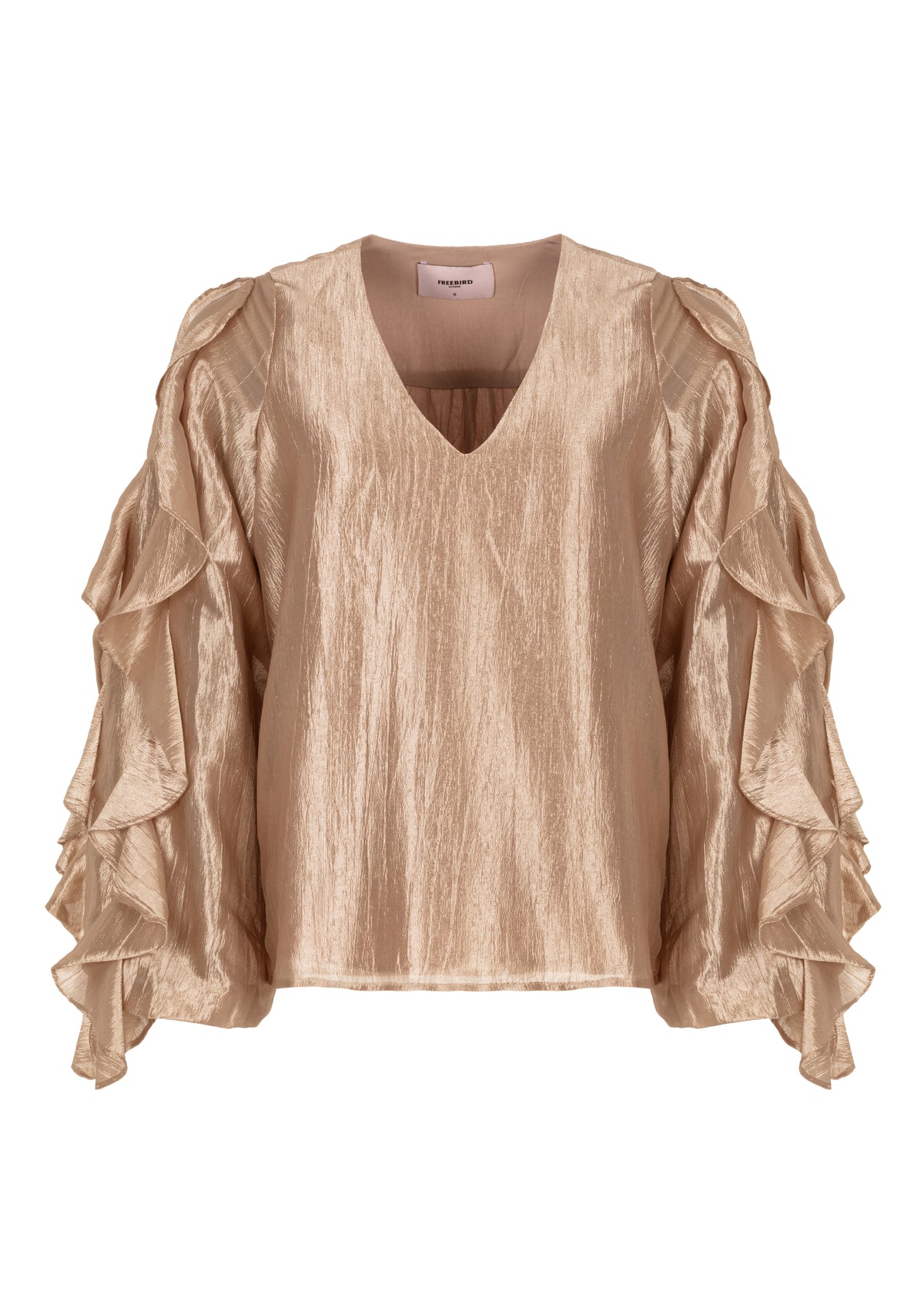 Bolera Ruffle Blouse - Light Caramel