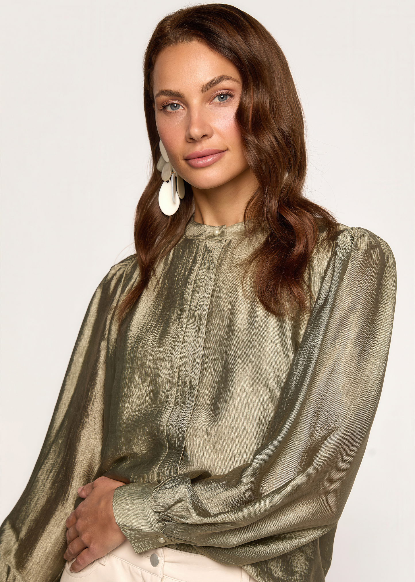 Bomber Gestructureerde Blouse - Seagrass