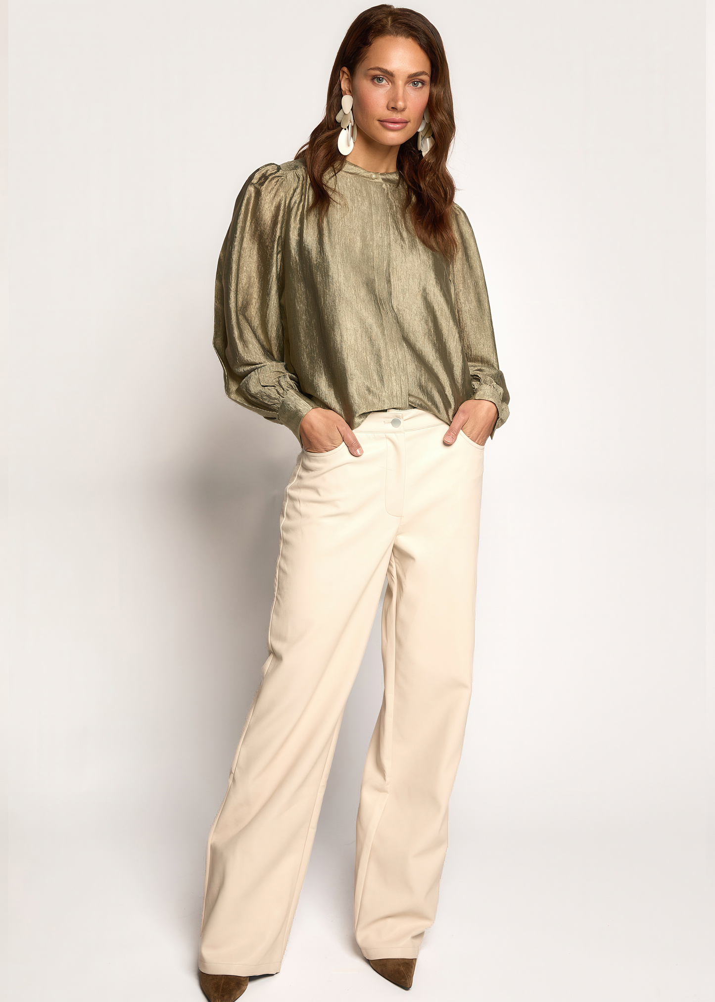 Bomber Gestructureerde Blouse - Seagrass