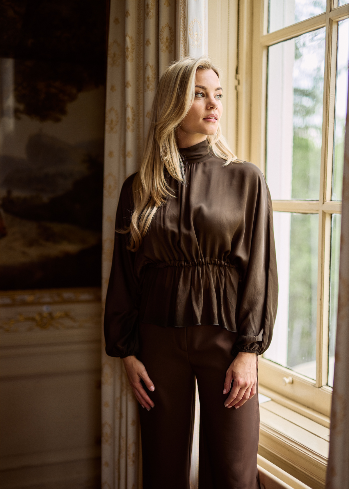 Bibiana Layered Blouse - Dark Chocolate