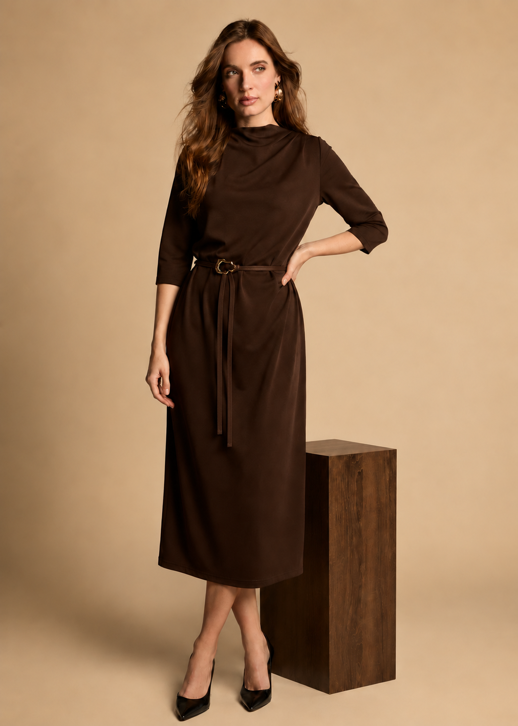 Devoted Midi Dress - Dark Chocolate