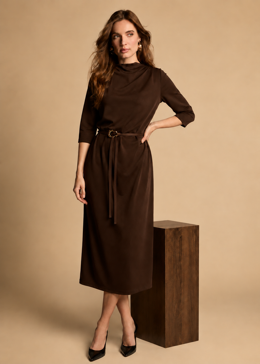 Devoted Midi Dress - Dark Chocolate