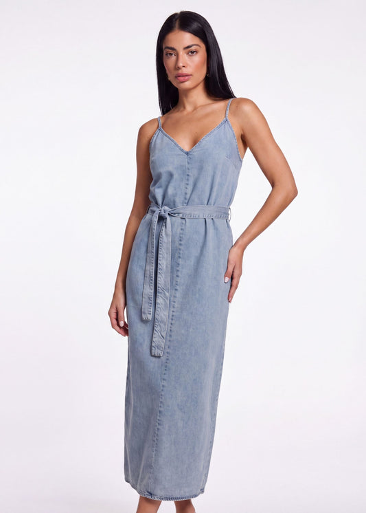 Chrissie Tencel Dress - Pearl Blue