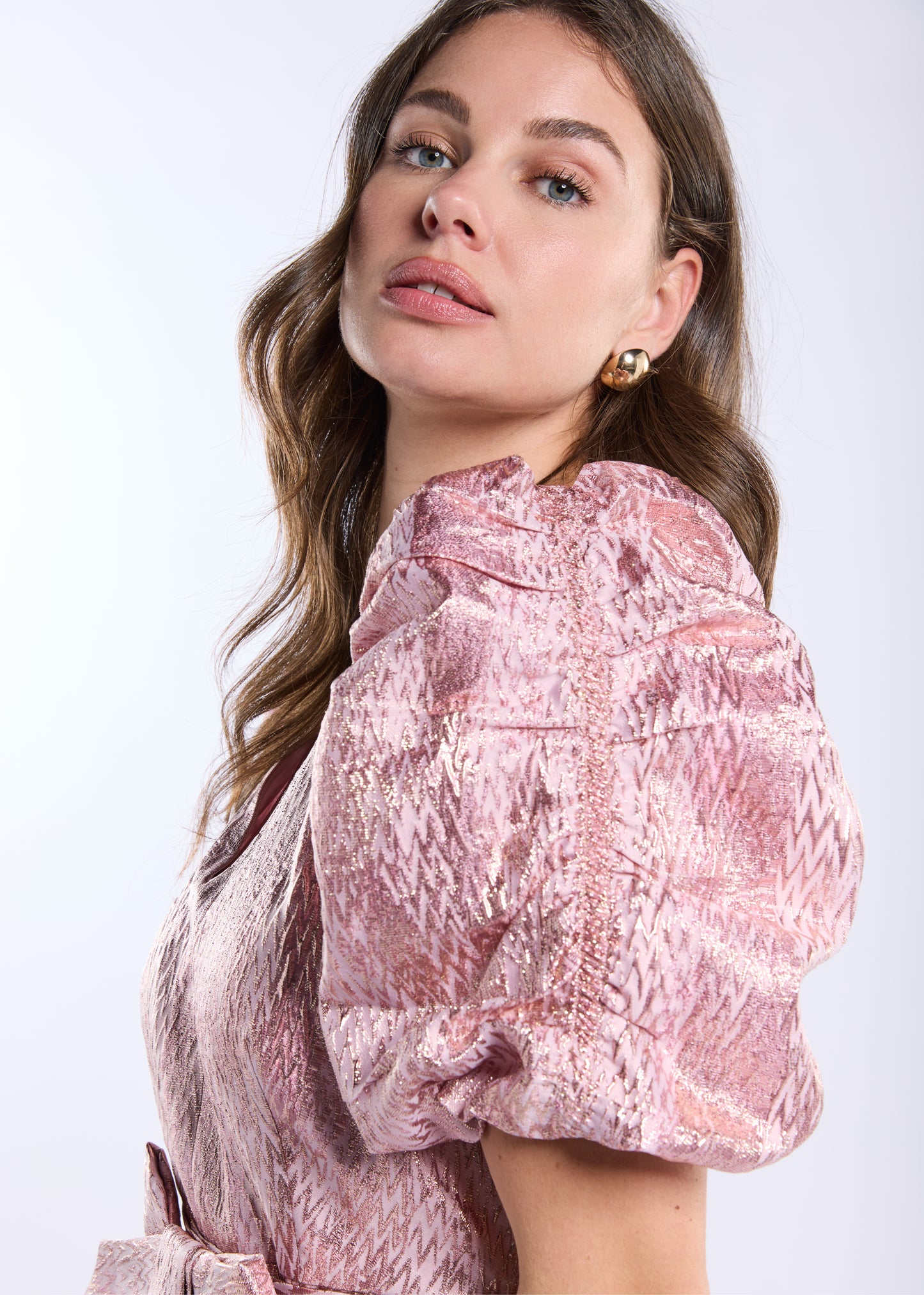 Deanna Bow Dress - Pink Lemonade