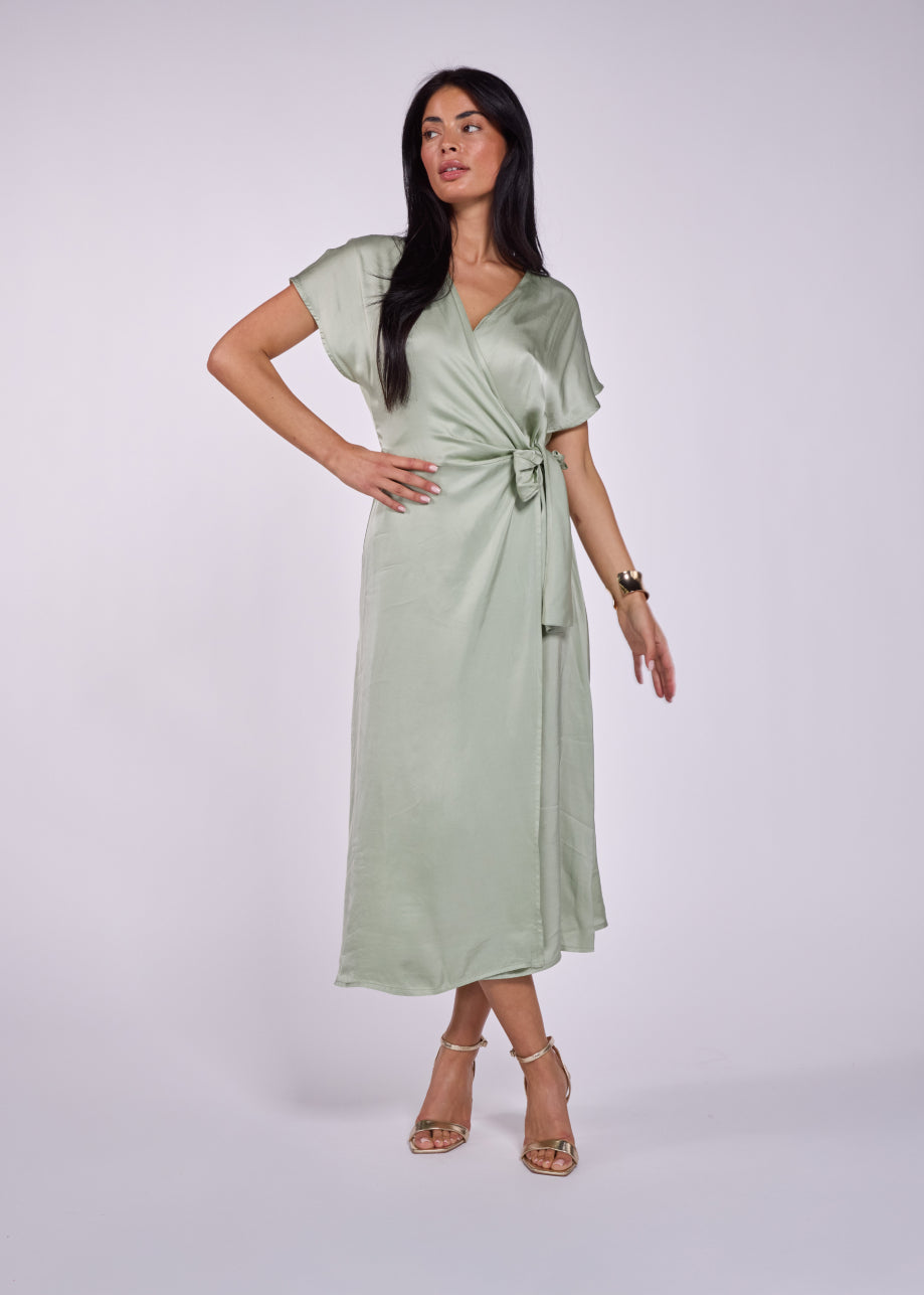 Delana Midi Dress - Sage Green