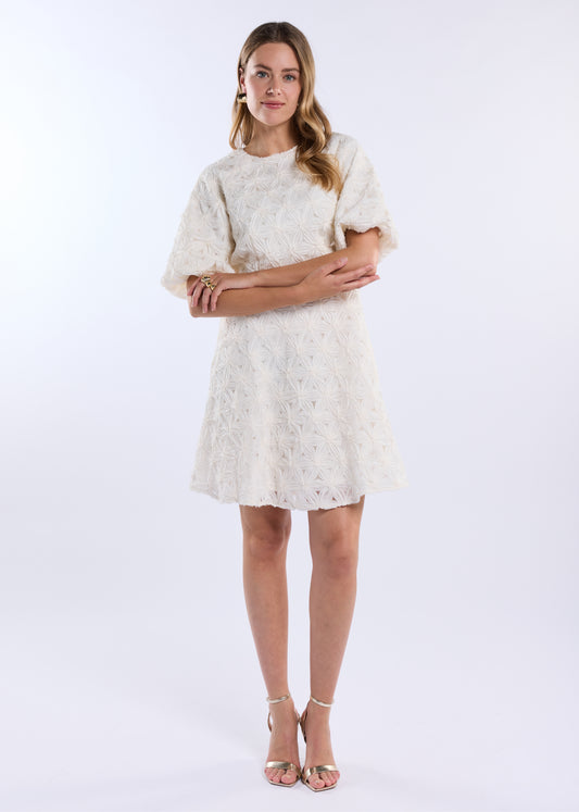 Dottie Jurk Korte Mouw - Off-White