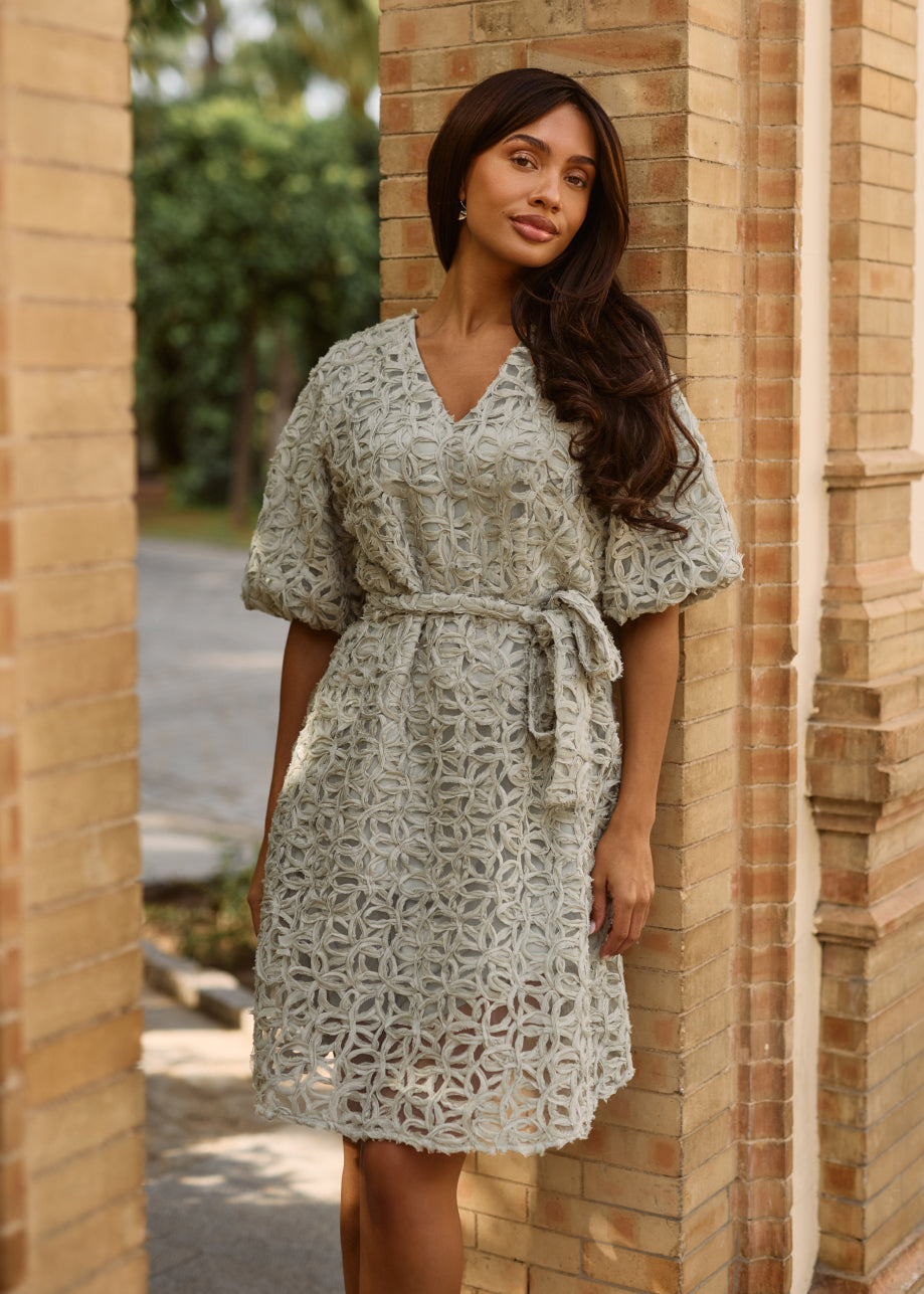 Dotti Textured Dress - Sage Green
