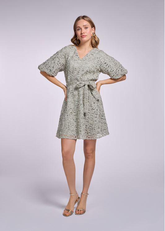 Dotti Textured Dress - Sage Green