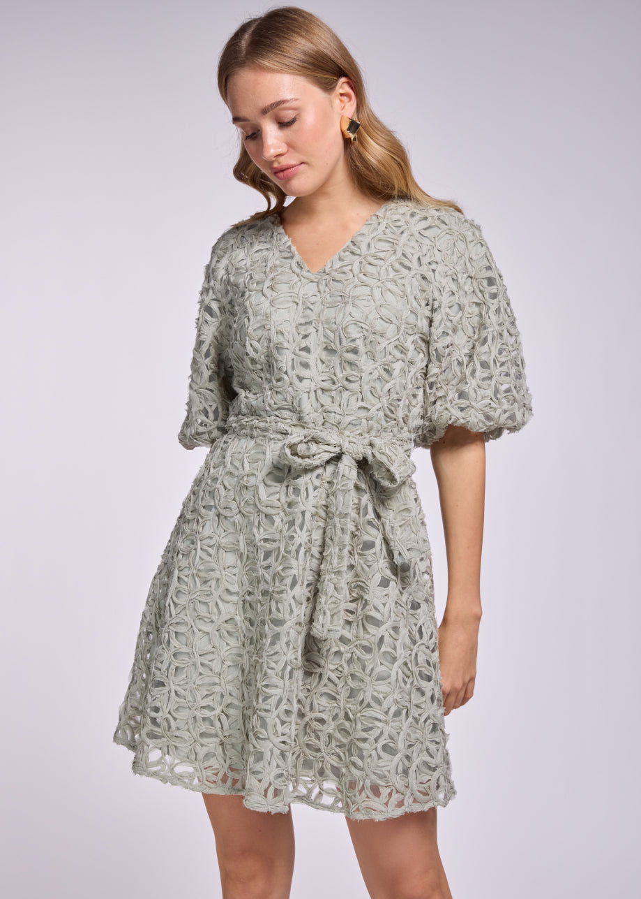 Dotti Textured Dress - Sage Green