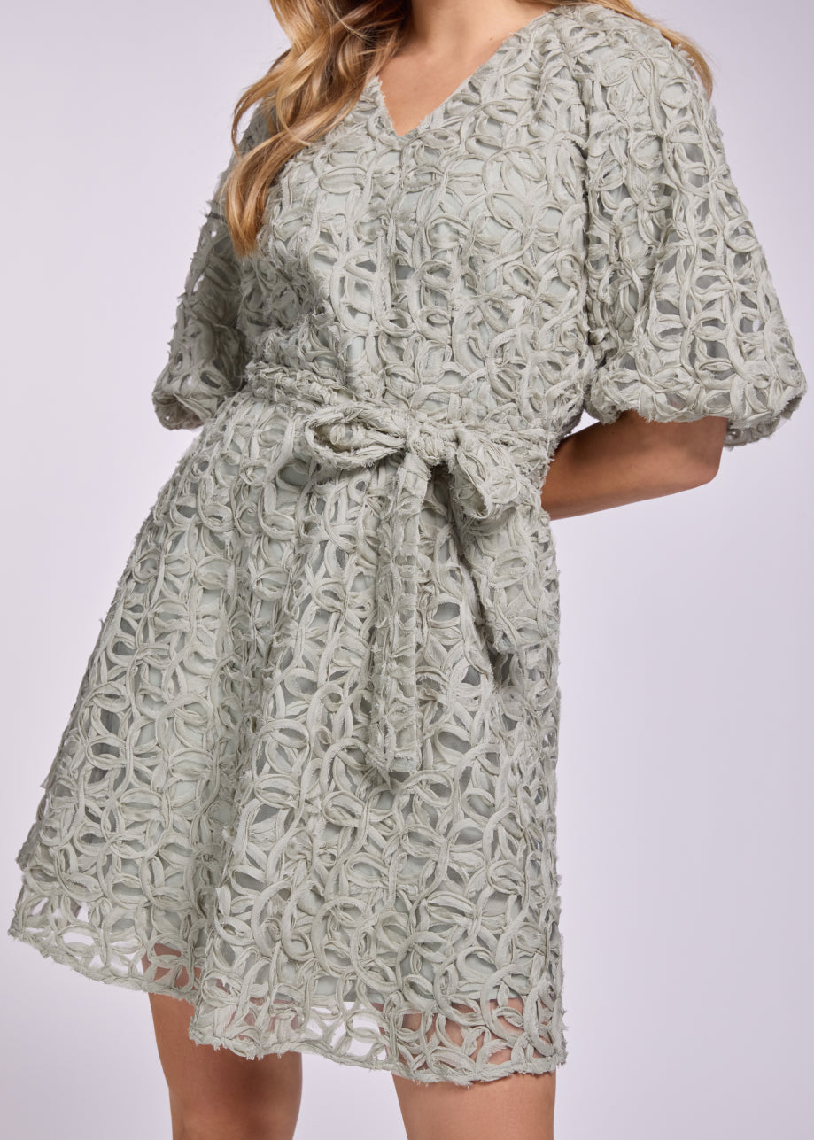 Dotti Textured Dress - Sage Green