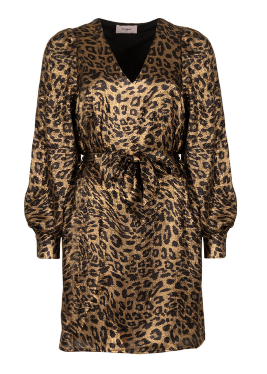 Dacey Dress Black Leopard