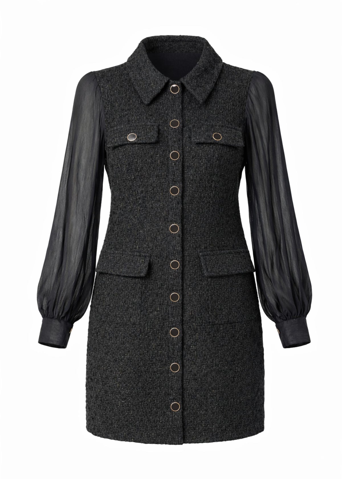 Darla Bouclé Dress - Black