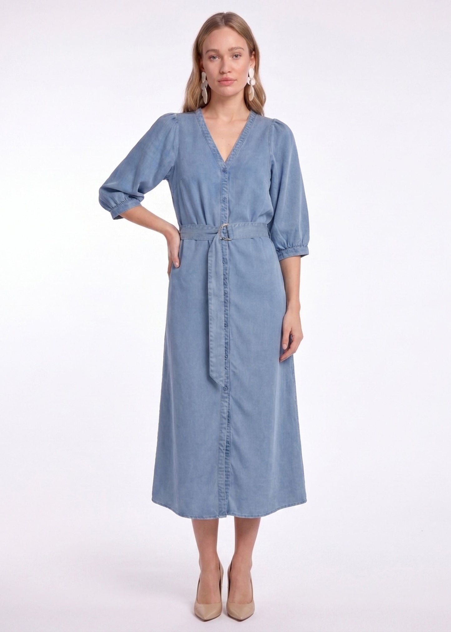 Dass Jurk Korte Mouw - Blauw