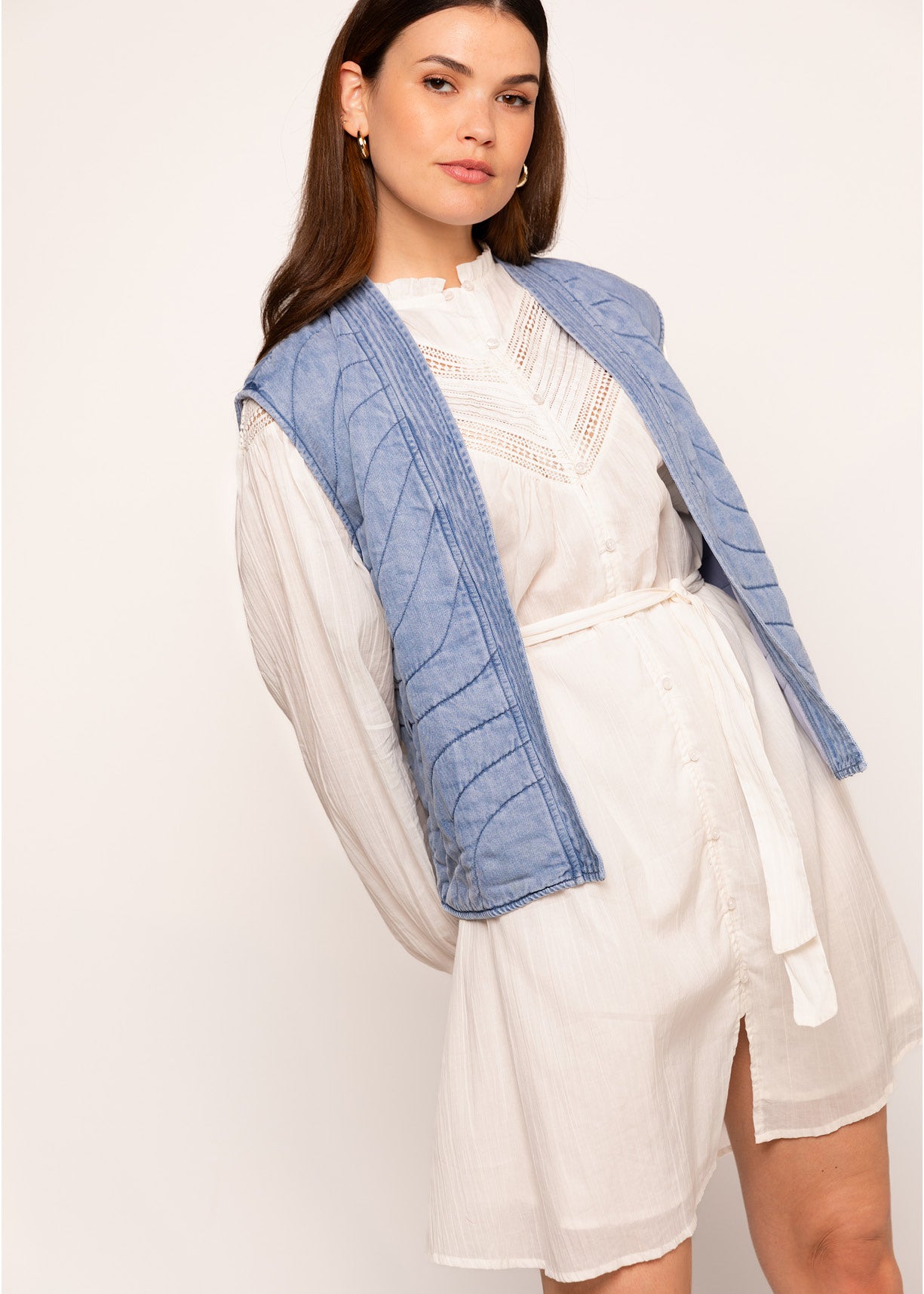 Golda Gilet Ice blue