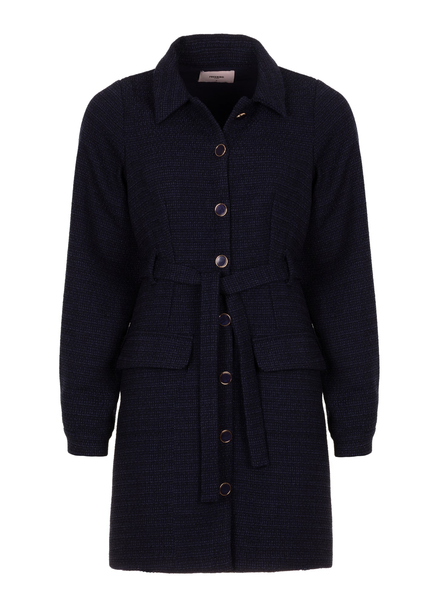 Dean Boucle Jurk - Midnight Navy