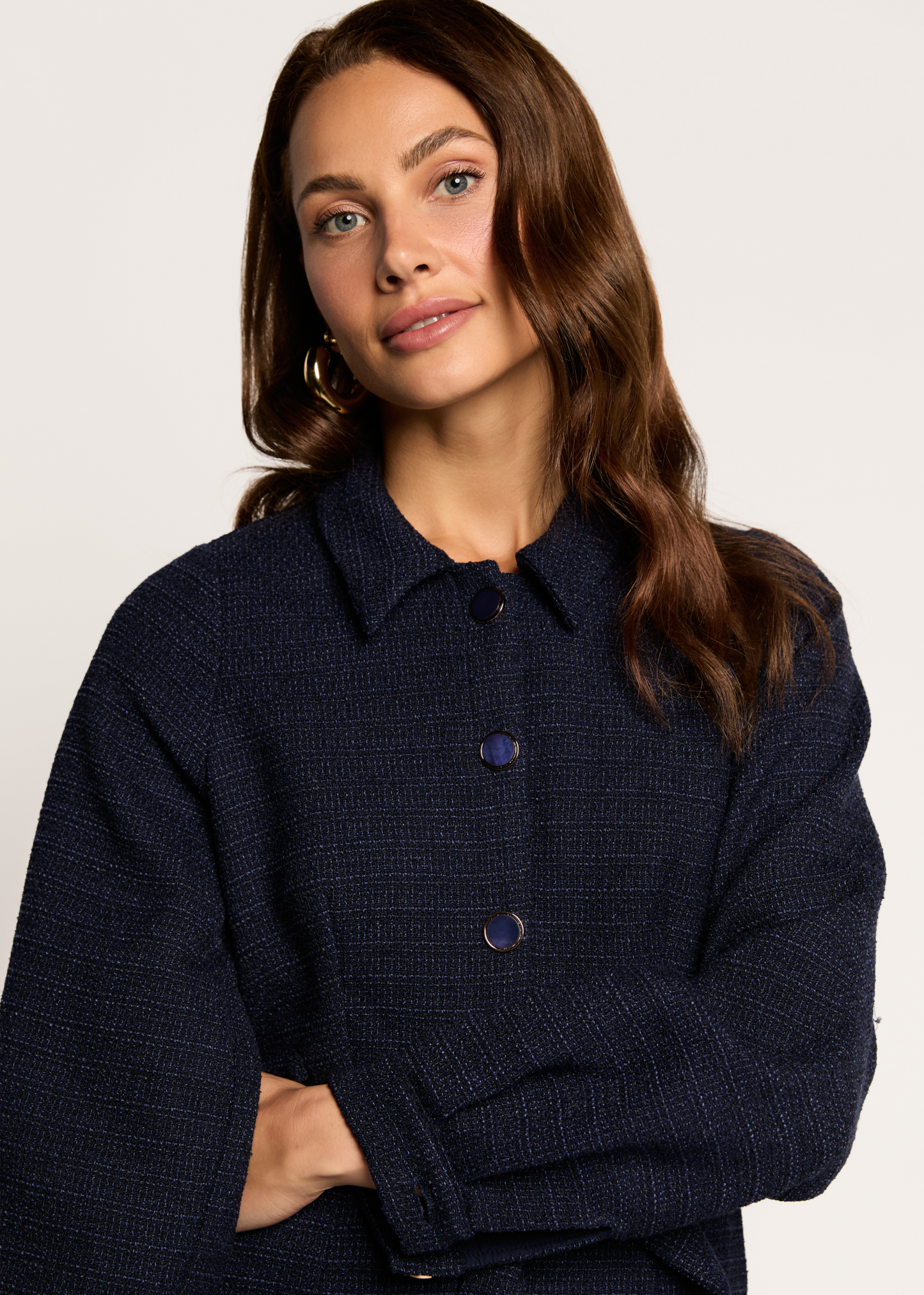 Dean Boucle Jurk - Midnight Navy