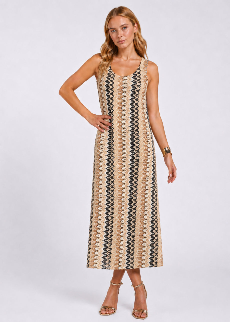 Dephina Zigzag Jurk - Crochet Sunshine