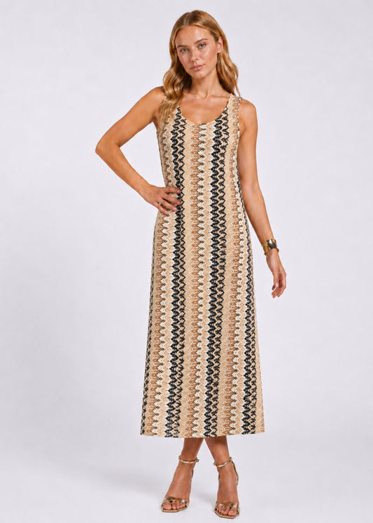 Dephina Zigzag Jurk - Crochet Sunshine