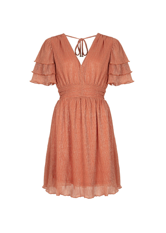 Delvera Flowy Dress - Melon