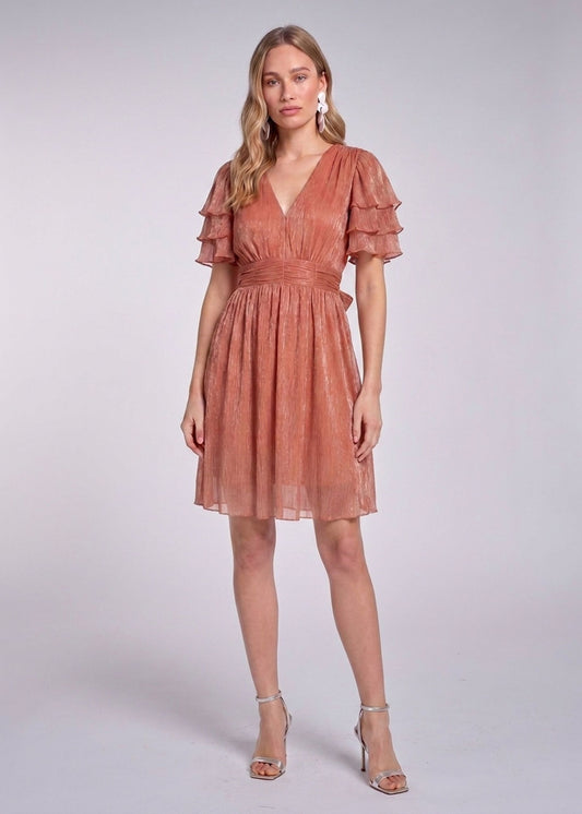 Delvera Flowy Dress - Melon