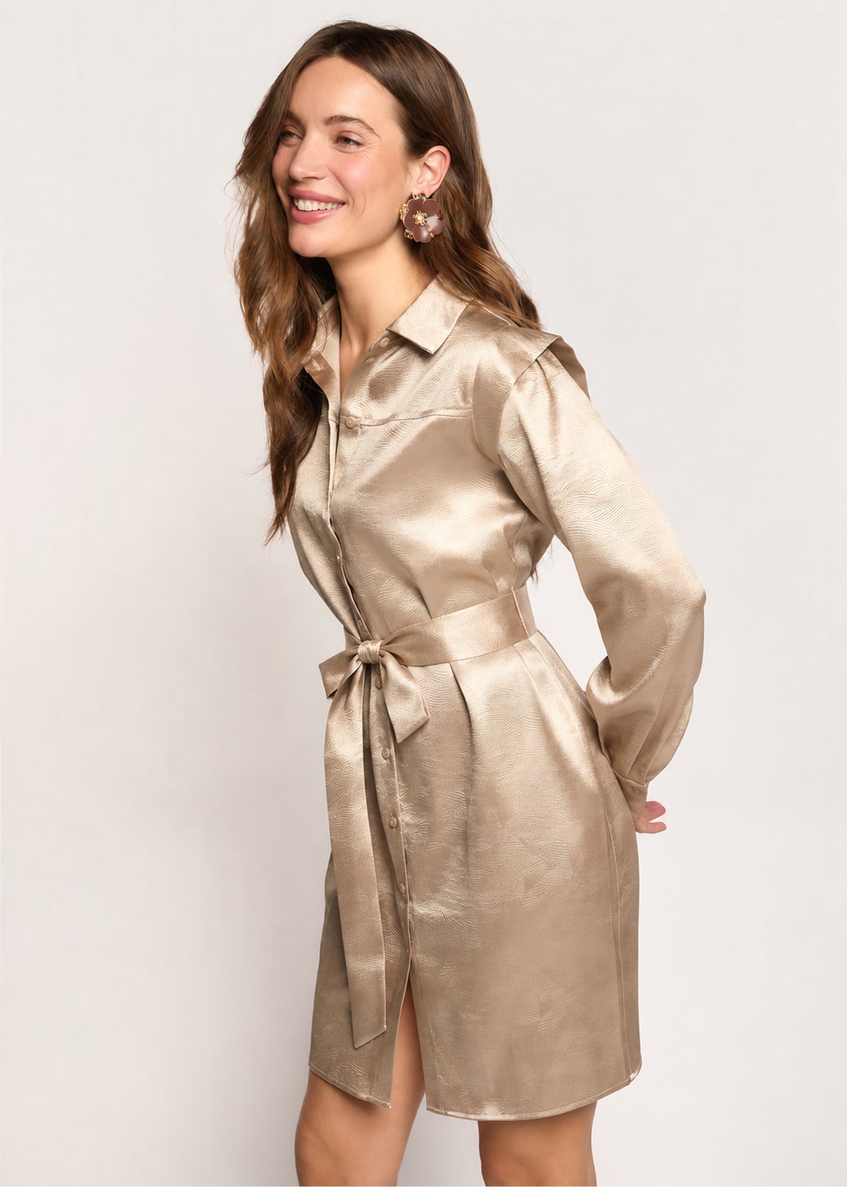 Demma Shirt Jurk - Light Caramel