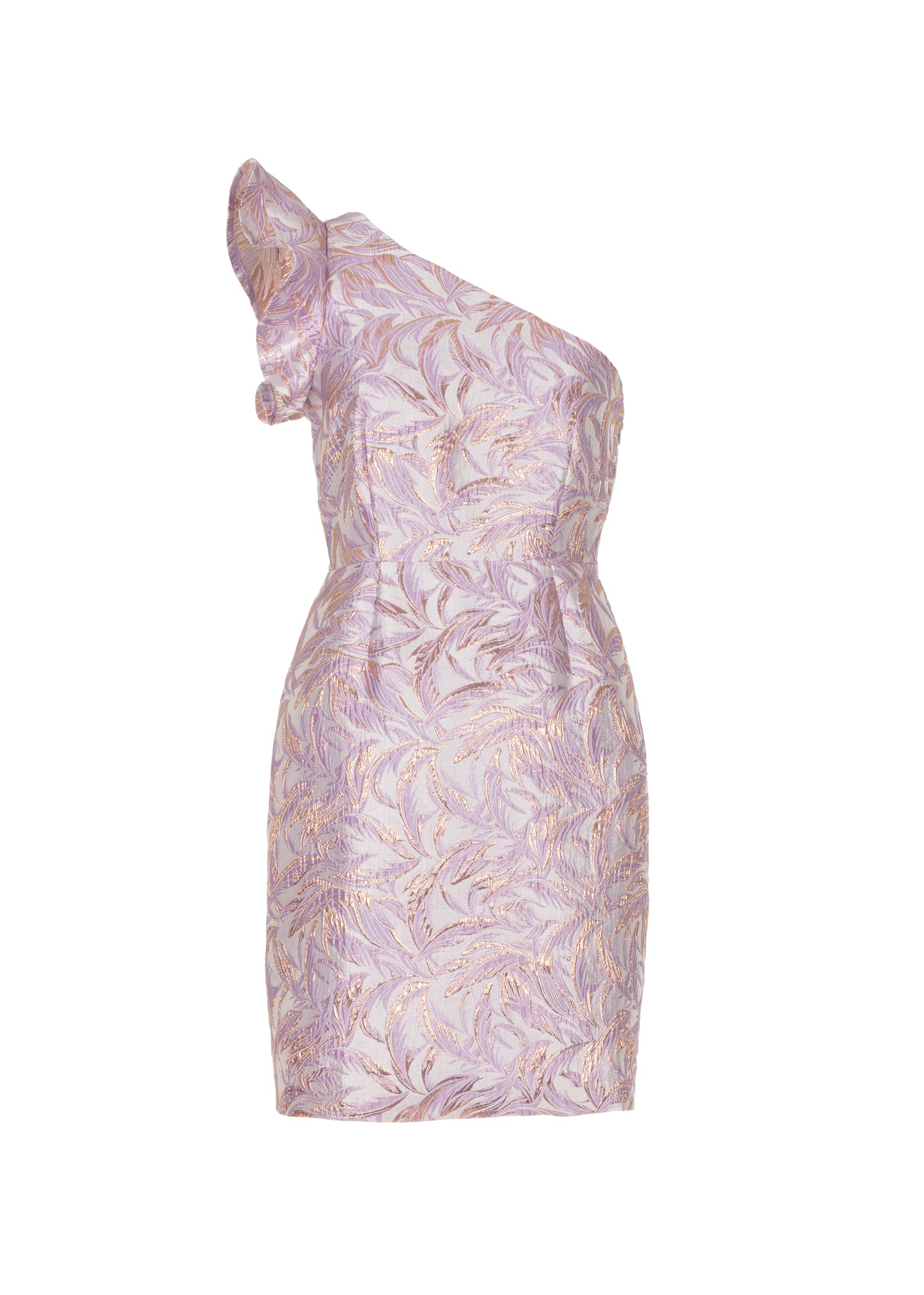 Deva Jacquard One-Shoulder Dress - Lilac Dream