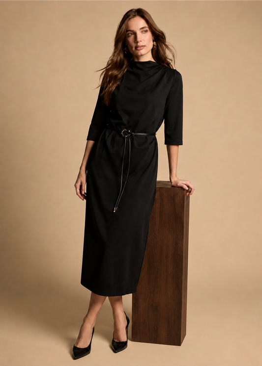 Devoted Midi Dress - Black