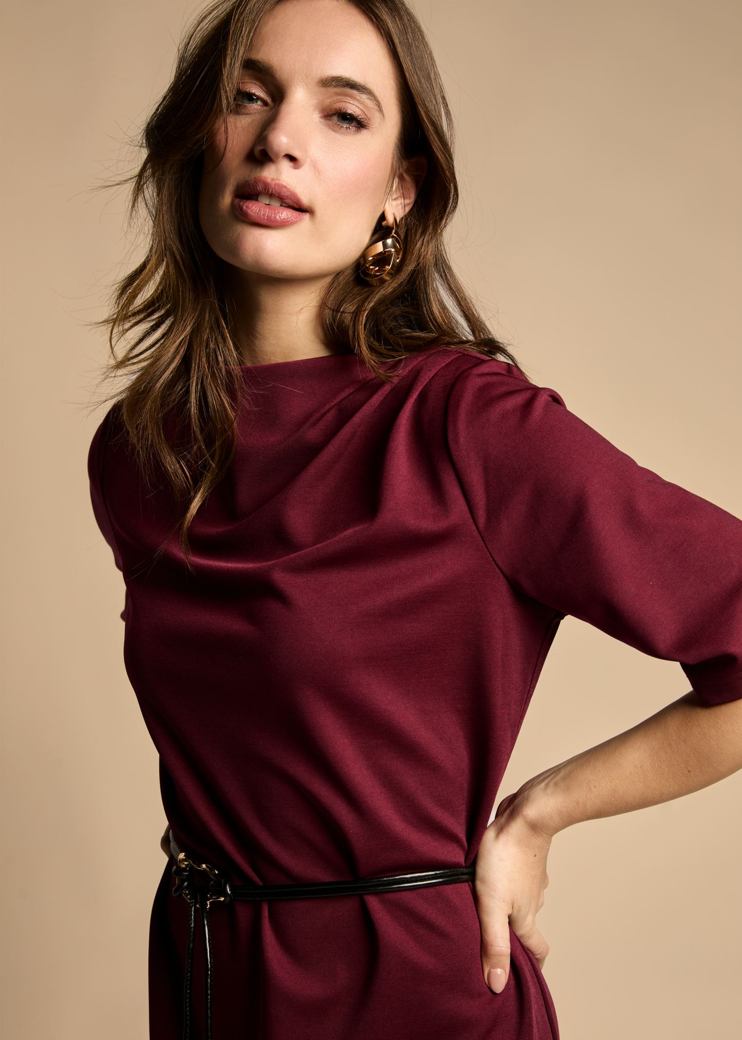 Devoted Midi Dress - Burgundy