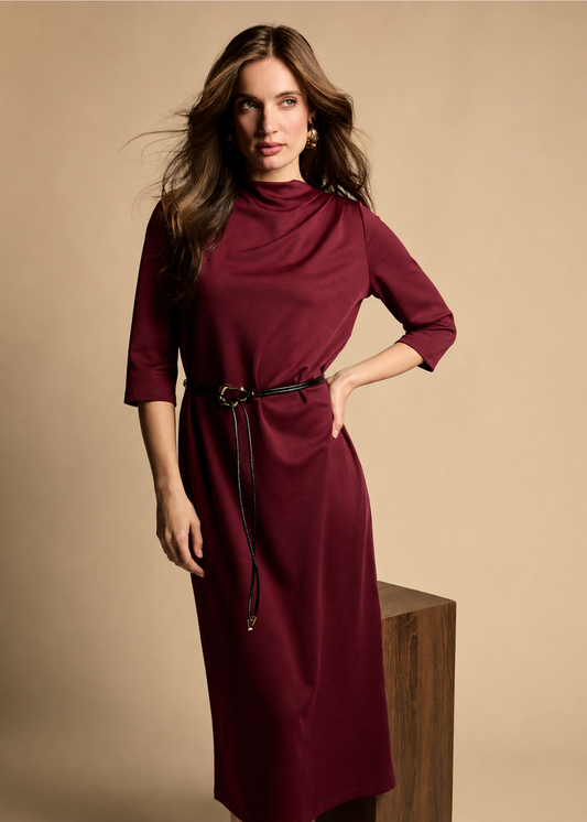Devoted Midi Dress - Burgundy