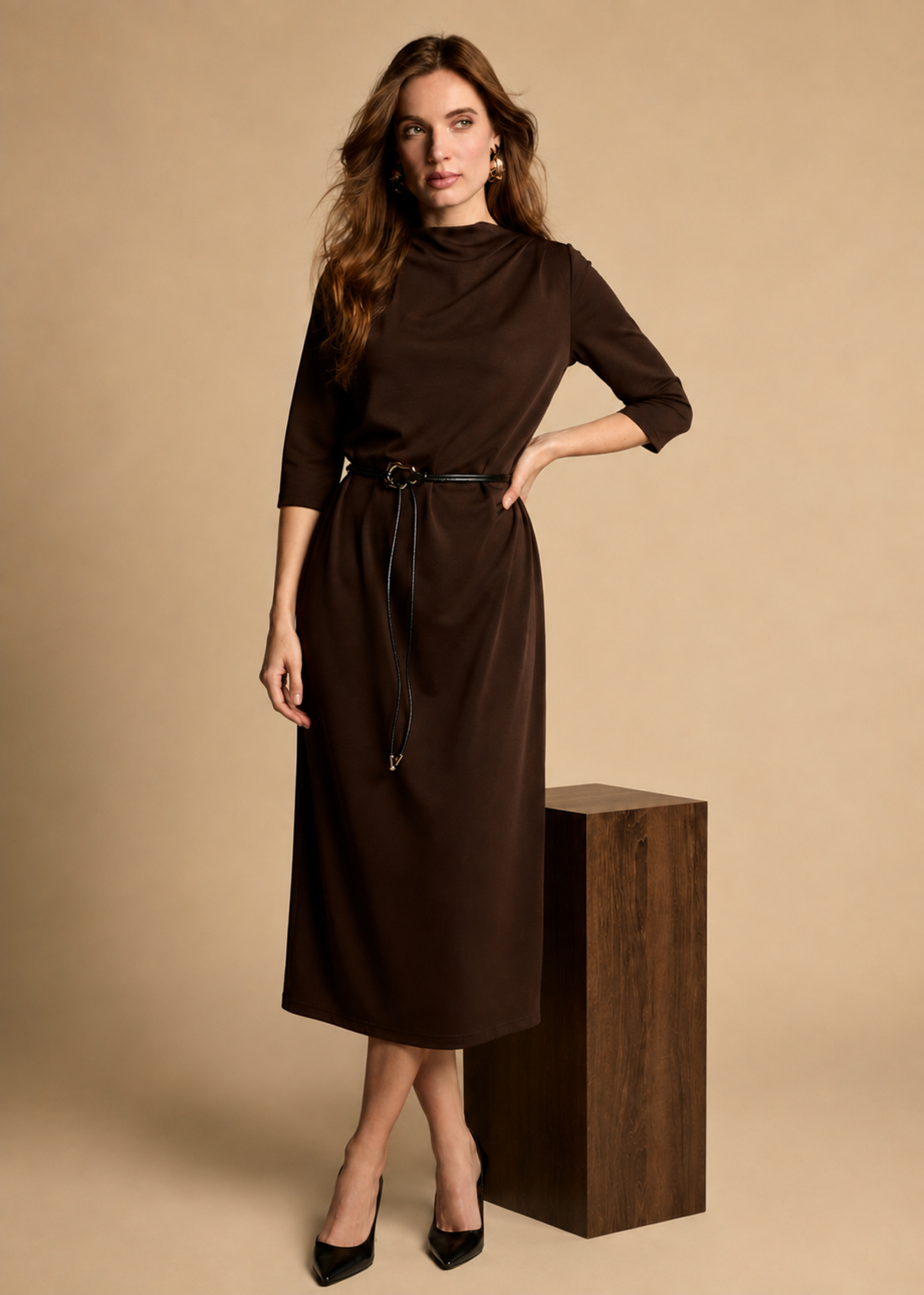 Devoted Midi Dress - Dark Chocolate