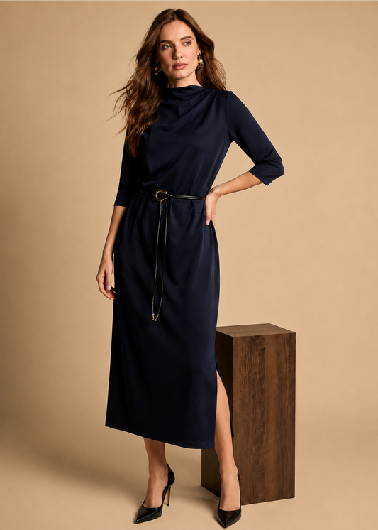 Devoted Midi Dress - Midnight Navy