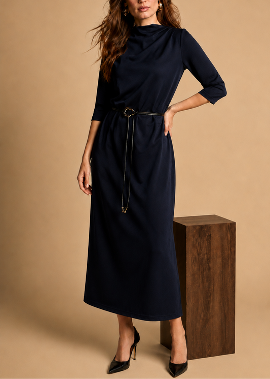 Devoted Midi Dress - Midnight Navy
