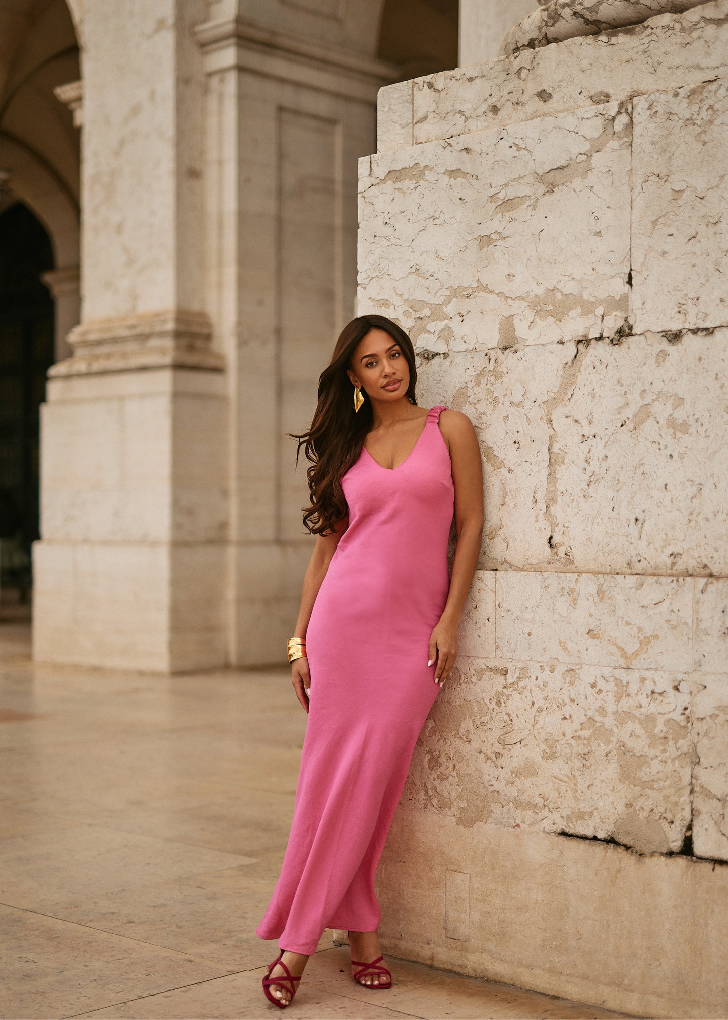 Diana Maxi Dress Super pink