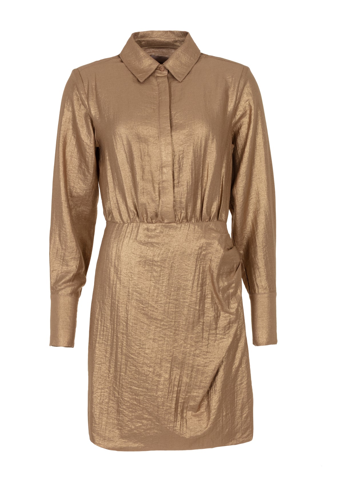 Dilan Shiny Jurk - Glitter Caramel
