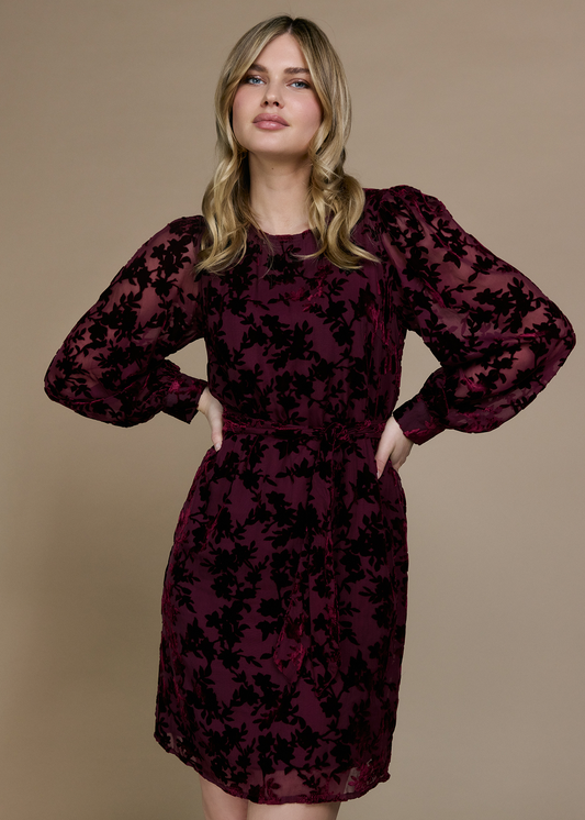 Dimphey Dress - Dark Cherry
