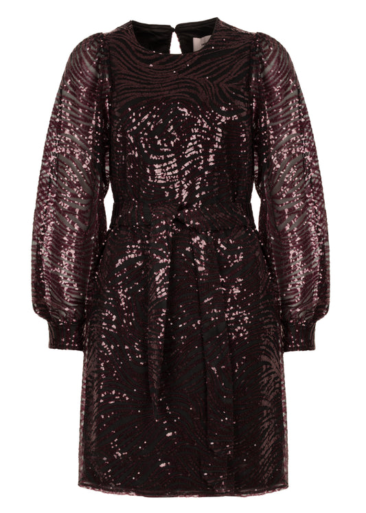 Dimphey Dress Wine Red