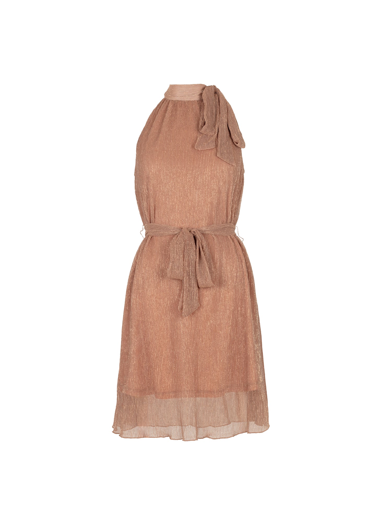 Divya Lurex Dress - Copper