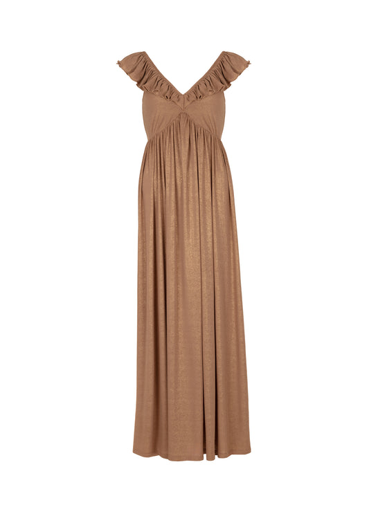 Domena Maxi Jurk - Cappuccino