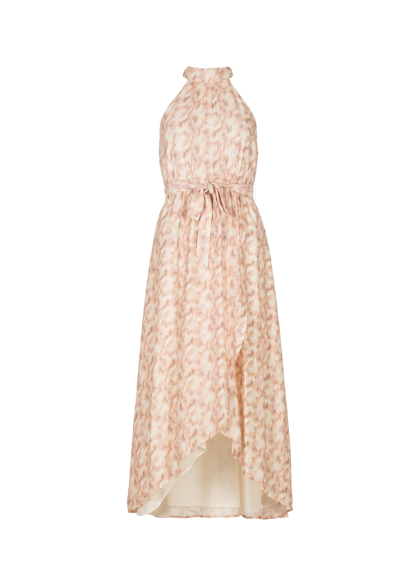 Domi Halter Midi Dress - Powder Blush