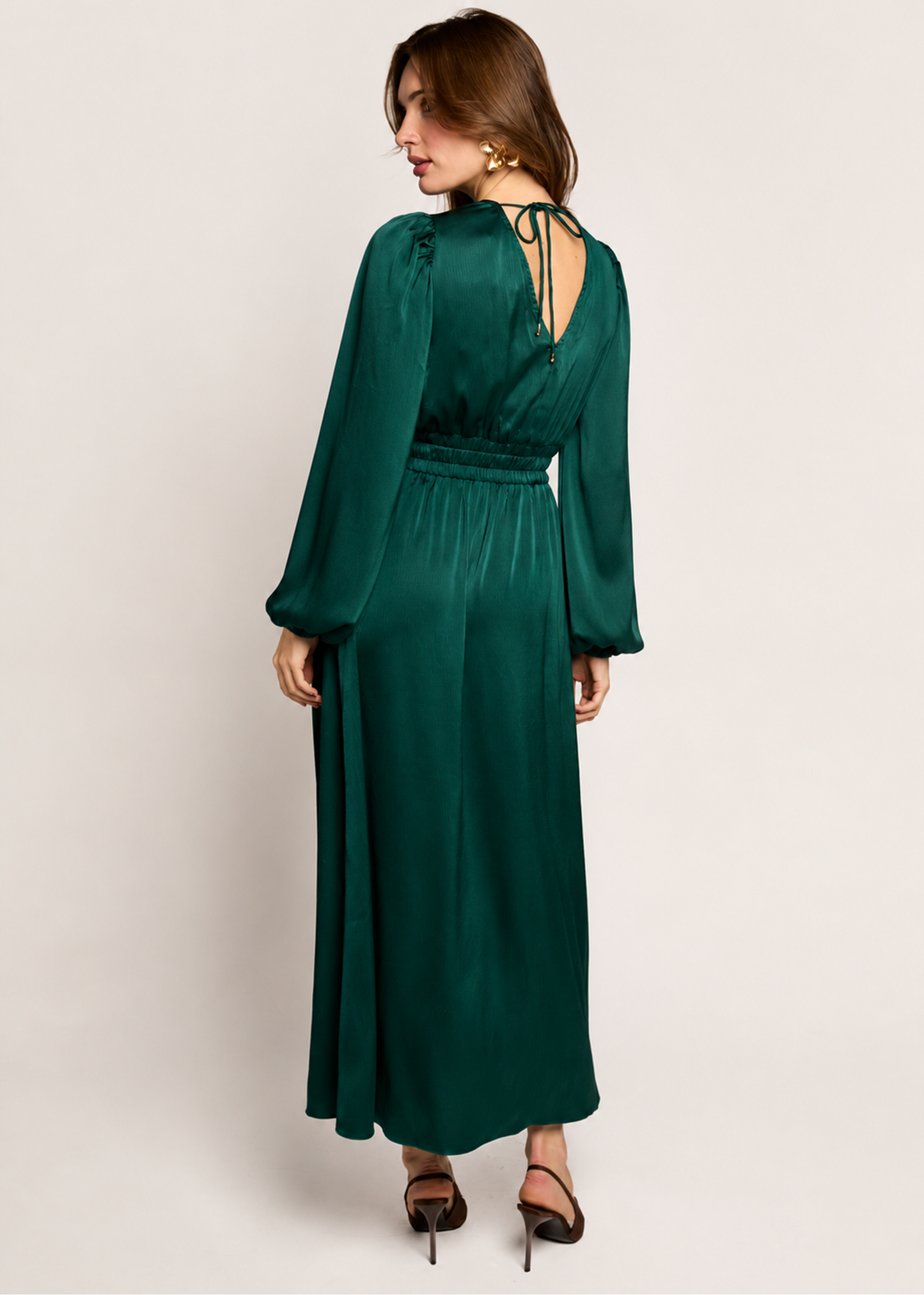 Domia Long Sleeve Dress - Teal Green