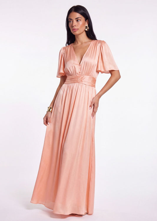 Domia Maxi Dress - Peach Blush