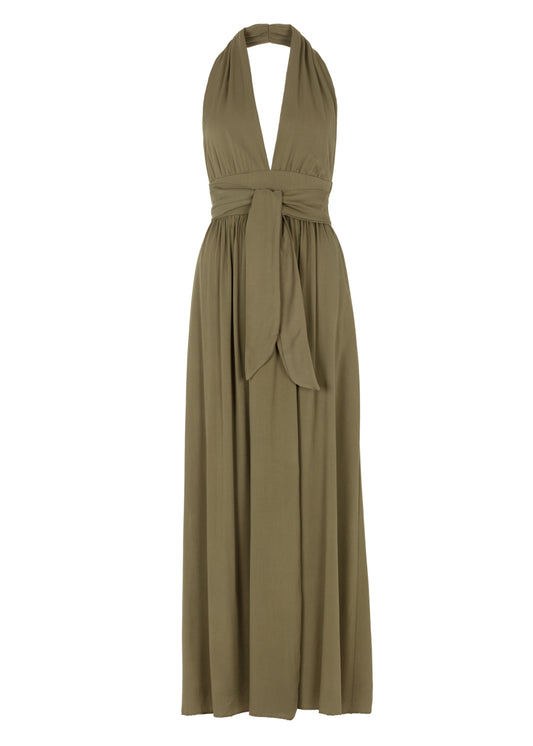 Dominic Maxi Dress Oil green
